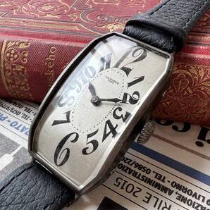 hermes エルメス 1940 レクタンギュラー ステンレス 手巻き 動作良好 メンズ腕時計