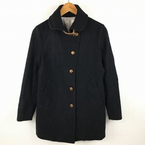 SUIT SELECT/スーツセレクト ウール/チェスターコート 9号 レディースM 黒/ブラック ビジネス スーツに合う 管NO.◆TA21-6