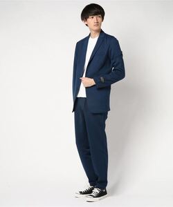 セットアップ スーツ ネイビー 青 紺 ジャケット パンツ テーラード サイズ L ナノユニバース 6740118003 無地 テレワーク ビジカジ 春 秋
