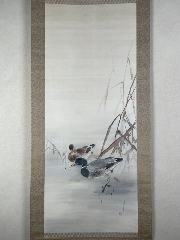 【真作】掛軸　諏訪の鴨　逸品　O40 真作】掛軸 諏訪の鴨 逸品 O40 Yahoo!オークション -「諏訪
