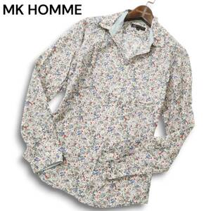 MK HOMME MICHELLEKRAN Homme круглый год цветочный узор по всей ★ с длинным рукавом работа тонкий рубашка Sz.46 мужской
