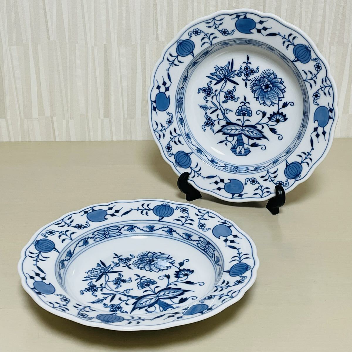 MEISSEN ブルーオニオン 三日月 21cm 2枚Set ★未使用 マイセン MEISSEN ブルーオニオン 三日月 21cm 2枚Set ☆未使用 マイセン