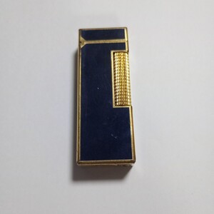 【現状品】 dunhill ダンヒル ガスライター ローラー式 ゴールドネイビー 喫煙具 喫煙グッズ【PVA4000tak】