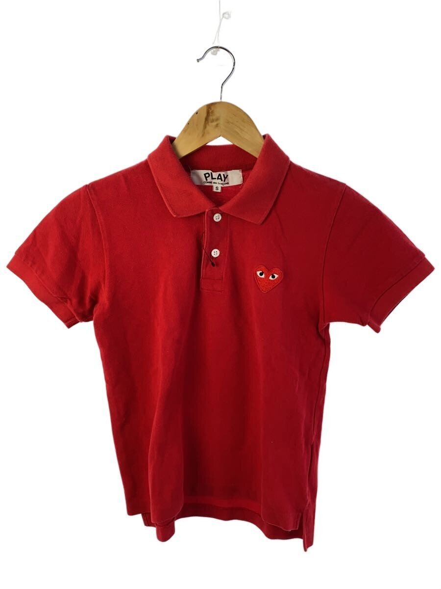 PLAY COMME des GARCONS◆ポロシャツ/S/コットン/RED/
