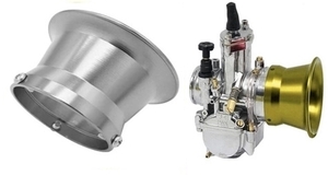 ◆送料300円◆汎用 銀 エアーファンネル アルミ アルマイト 50mm スーパーカブ50/DIO ZX/ズーマー/スポーツカブC110/スポーツカブC115