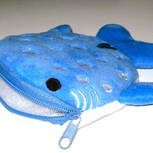【ジンベエザメ モチーフ 小銭入れ ブルー】小物入れ サメ 鮫 かわいい 可愛い レディース メンズ ファッション お洒落 おしゃれ キュート