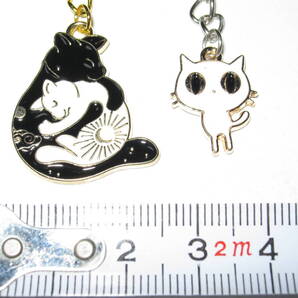 【エナメル 猫チャーム キーリング H】キーホルダー 猫 ねこ バッグチャーム かわいい 可愛い 癒し 癒し系 キャット CAT レディース