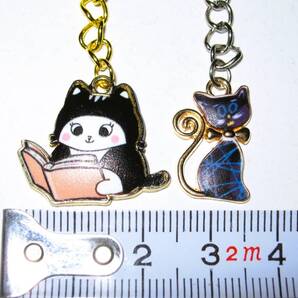 エナメル 猫チャーム キーリング U】キーホルダー 猫 ねこ バッグチャーム かわいい 可愛い 癒し 癒し系 キャット CAT レディース メンズ