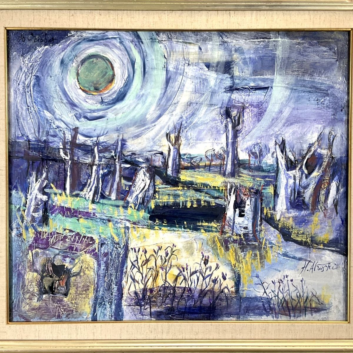 時代物油彩画　作者不詳サインあり　タイトル「横たわる裸婦」金のアンティークな額 Yahoo!オークション - 人物・裸婦像 日本 やさしい時間 F6号絵画