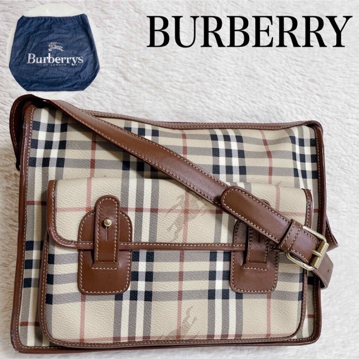 バーバリー　PVC レザー　メッセンジャーバッグ バーバリー PVC レザー メッセンジャーバッグ BURBERRY