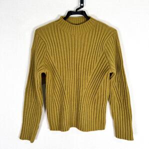 【SELECT MOCA】セレクトモカ マスタード系 長袖 リブニット セーター トップス 女性用 レディース Fサイズ フリーサイズ【a036】