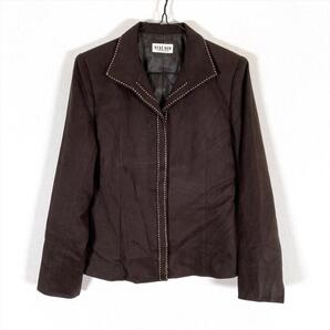 【日本織物中央卸】DUKE DOM スエード ジャケット ライトアウター 女性用 昭和レトロ モダン クラシック レディース 9号【a038】