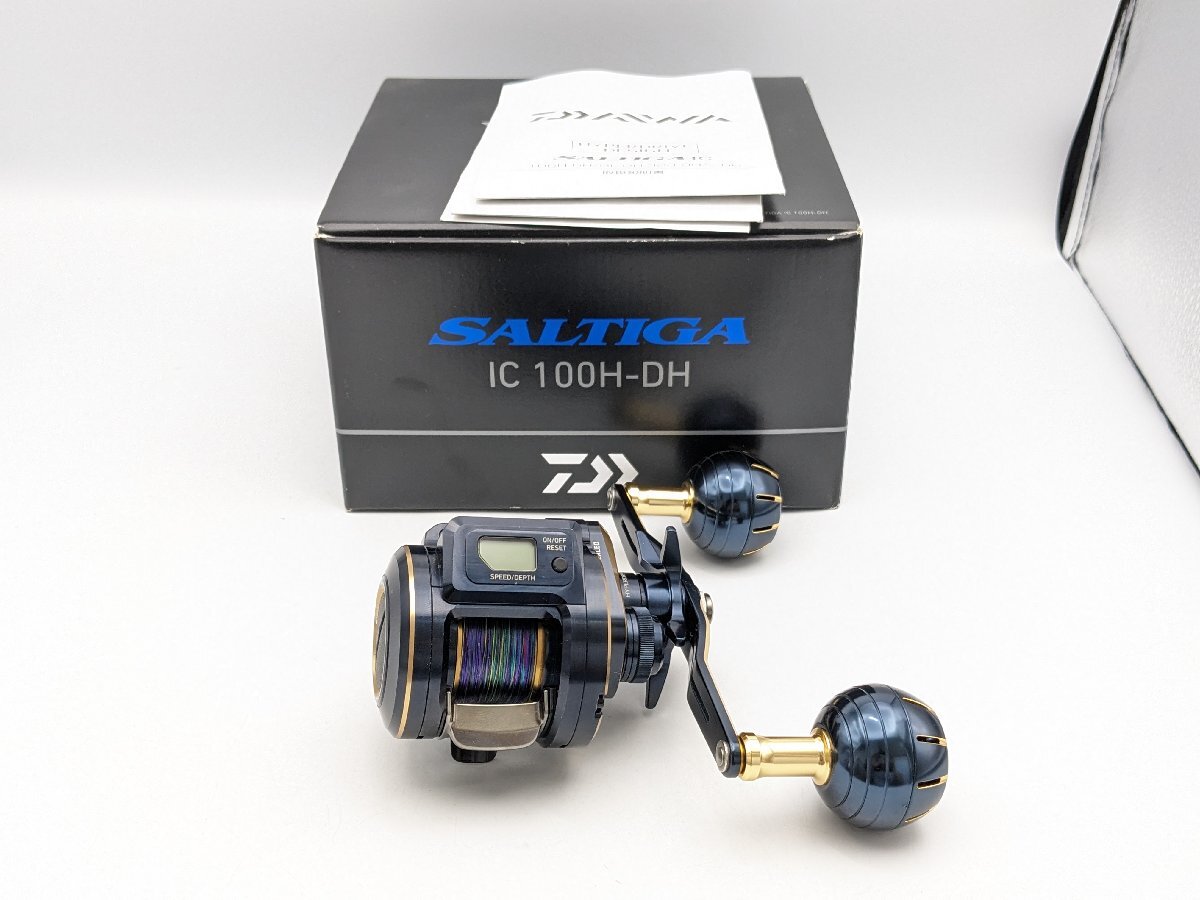 【美品】ダイワ 21SALTIGA IC100PL-DH　箱付き DAIWA（釣り） ダイワ 21ソルティガ IC 100 カウンター付リール
