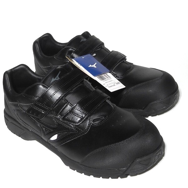 新品　未使用　Mizuno ベルクロ式安全靴 グレー MIZUNO ミズノ 安全靴 メンズ レディース 靴 スニーカー ベルクロ ゴム
