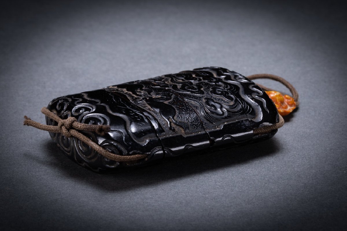 1229 二段印籠　根付　極細工 1229 二段印籠 根付 極細工 Yahoo!オークション -「象牙 印籠