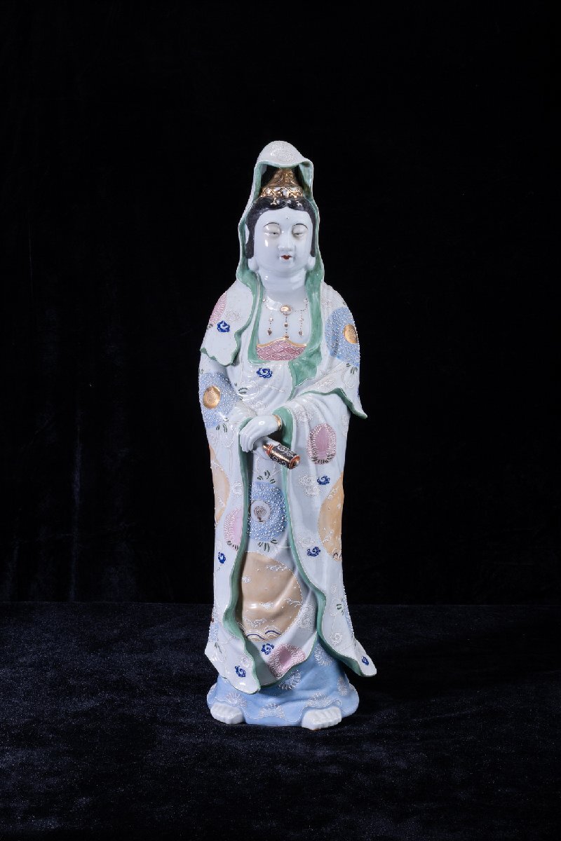 九谷焼 八幡窯 染付 座観音 観音像 縁起物 陶器製 置物 インテリア 中古品 2025年最新】九谷八幡窯の人気アイテム - メルカリ
