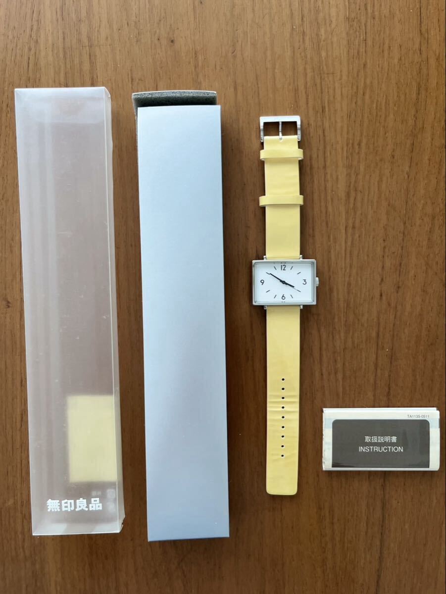 無印良品 腕時計 駅の時計 未使用品 ヌメ革 MJ‐SCW2 メンズ レディース 無印良品 腕時計 駅の時計 未使用品 ヌメ革 MJ‐SCW2 メンズ