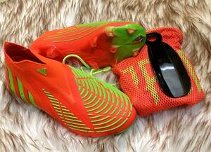 { супер-скидка быстрое решение / premium модель / шнур нет }adidas Predator край + FG24.5cm{SORED}