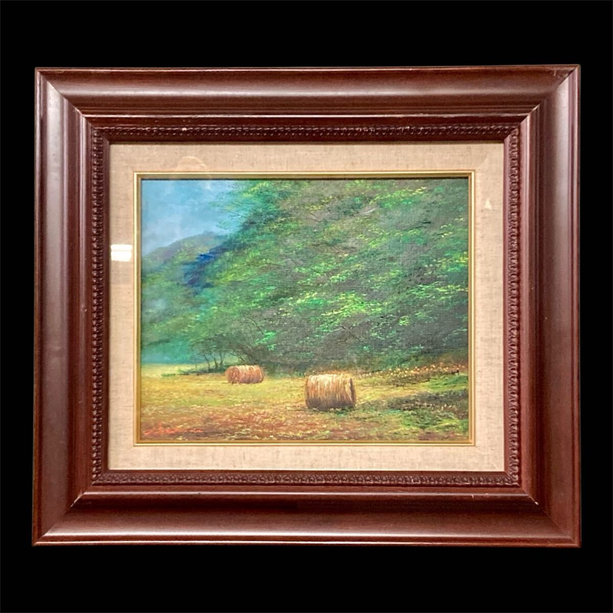 中原真一　奥入瀬　油彩　絵画　額縁付き 中原真一 奥入瀬 油彩 絵画 額縁付き - メルカリ