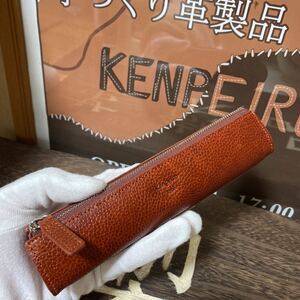 Итальянская кожа Роскошная воловья кожа Мужская роскошь Женская роскошь Модный удобный пенал для ручек Подлинная кожа