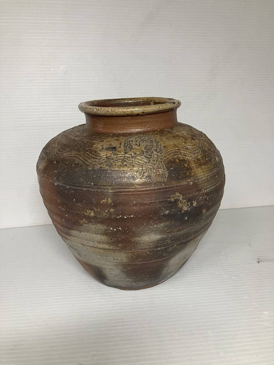 備前焼 現代作家 作品 彫りサイン有り 壺 大壺 花入れ 花生け 花器