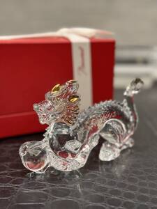 Baccarat Zodiac Dragon Clear and Gold Baccarat Zodiac Dragon Clear and Gold