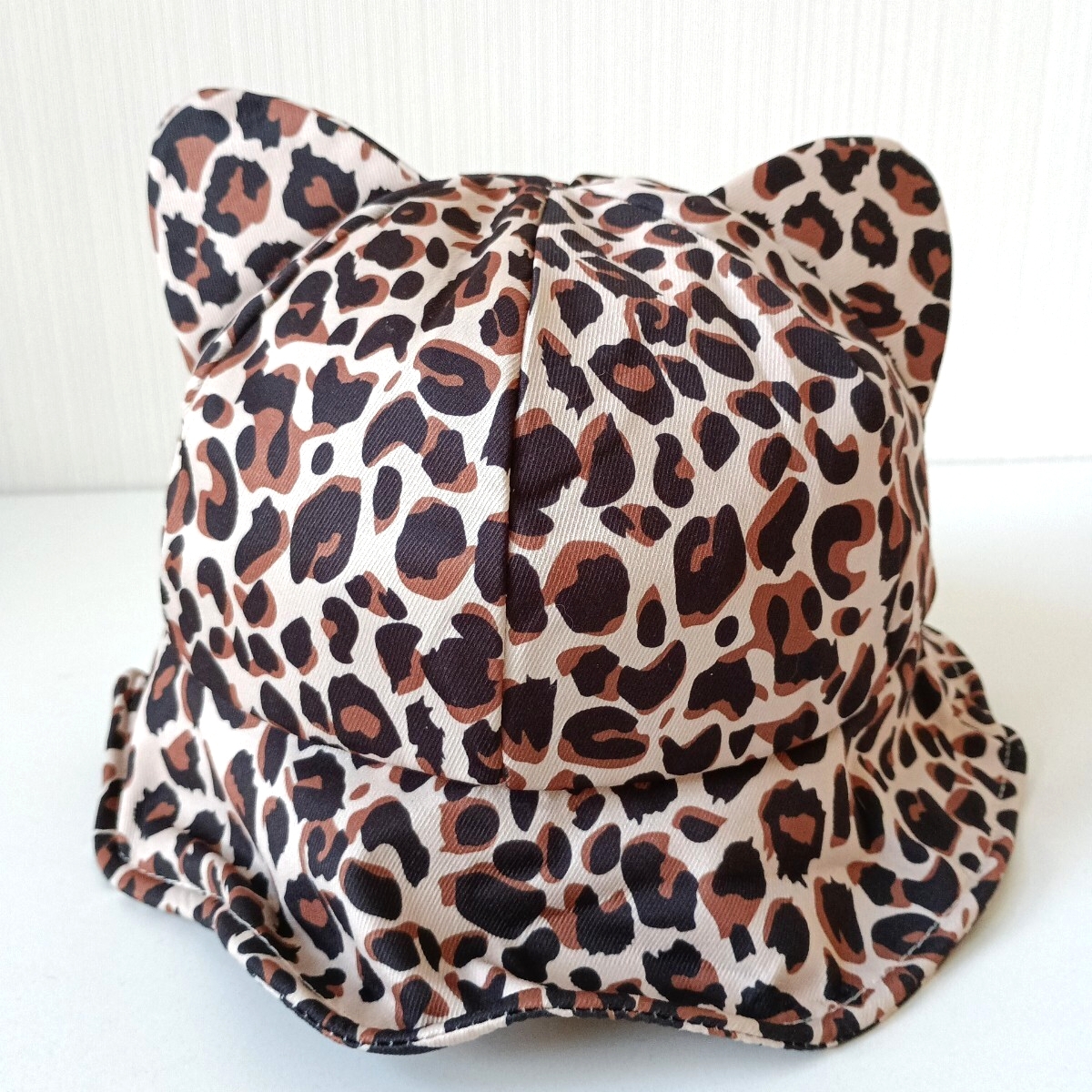 新品 かわいい 猫耳 ヒョウ柄 バケットハット バケハ レオパード ユニセックス
