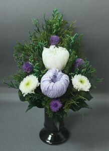 Сохраненные цветы*Буддийские цветы с вазой (бледно-фиолетовый)