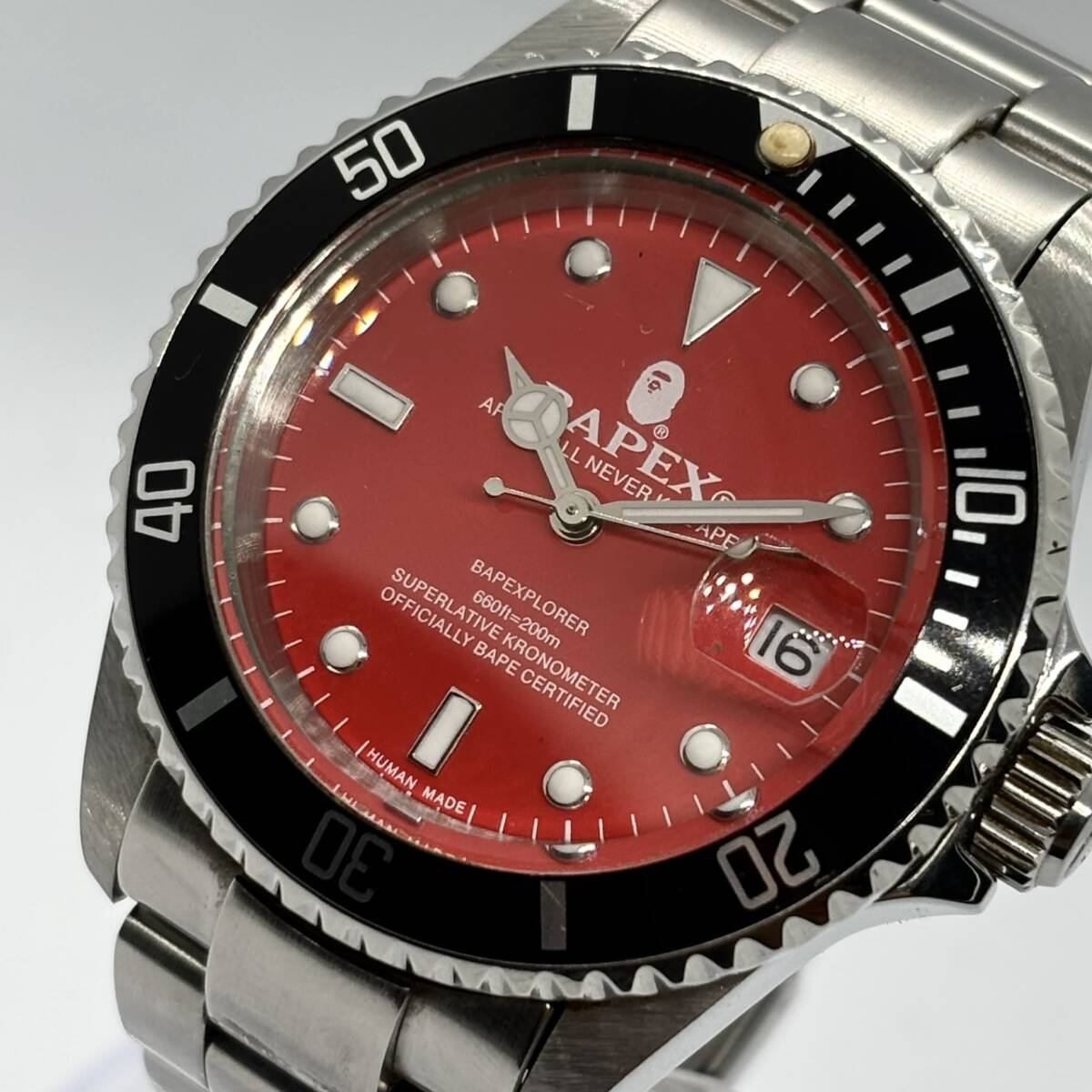 ★コグマ★A BATHING APE BAPEX 自動巻き 腕時計 A BATHING APE 腕時計 TYPE 2 BAPEX ABC CAMO CRYSTAL STONE