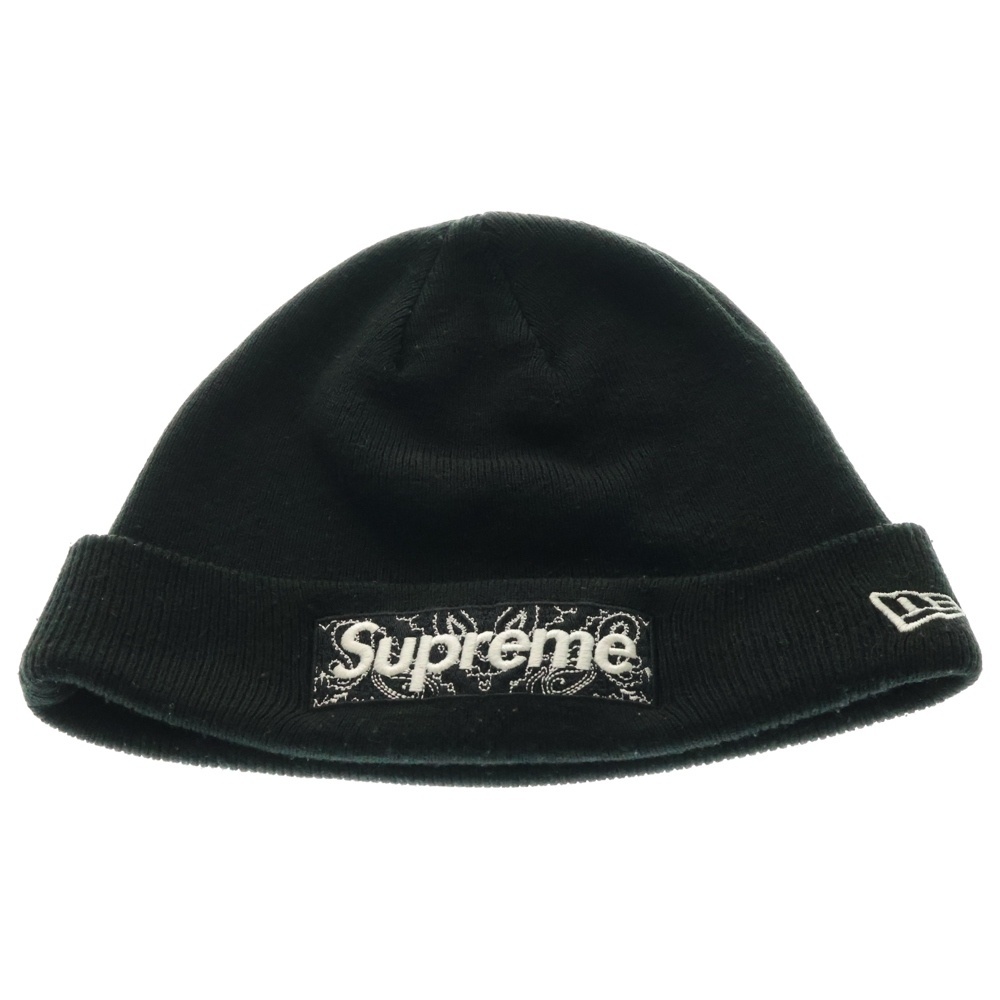 【新品•未使用】supreme ビーニー ニット帽　黒 両面ロゴ Supreme シュプリーム 23AW Classic Logo Chunky Ribbed Beanie
