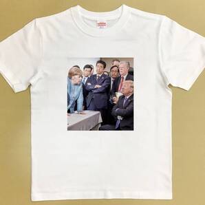 安倍晋三 Tシャツ(L) 各国首脳 トランプ大統領 メルケル首相 自由民主党 L