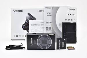 元箱付 ★美品★ Canon キヤノン IXY 640 Black ブラック コンパクトデジタルカメラ コンデジ (5133)