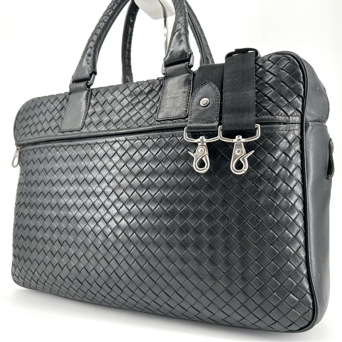 【BOTTEGA VENETA■ほぼ未使用】ビジネスバッグ　メンズ　ブラウン ボッテガヴェネタ(BOTTEGA VENETA)ボッテガヴェネタ イントレ