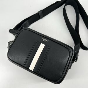 【未使用級/現行】BALLY バリー カメラバッグ ショルダー メンズ ビジネス トレスポ トレインスポッティング サフィアーノレザー ブラック