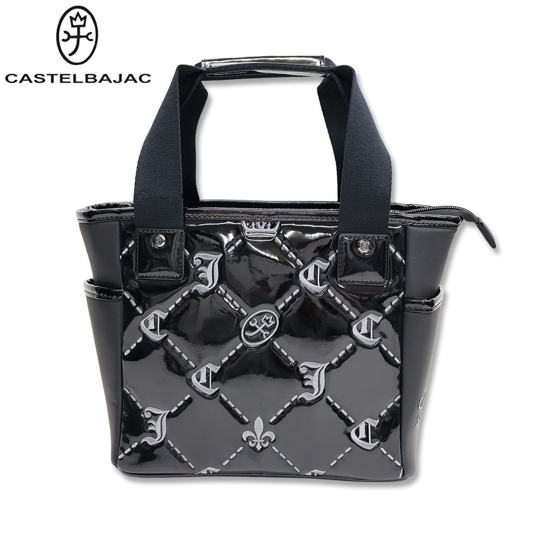 カステルバジャック モノグラム エナメル カートバッグ 40サイズ ブラック 7