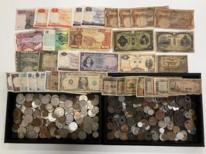 【Y84343】大量! 世界の古銭おまとめ 日本古銭 外国古銭 天保通宝 貨幣 硬貨 紙幣 コイン 穴銭 レトロ 使用状態未確認 ジャンク品