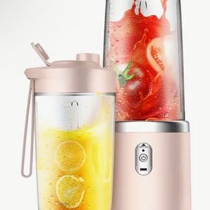 新品 充電式ポータブルジューサー、ミキサー、スムージー、ピン色