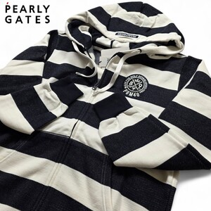 *NEW новый товар стандартный товар PEARLYGATES/ Pearly Gates in Ray JQ обратная сторона ворсистый полный Zip f-tisize4(M) ( окантовка )