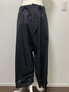 美品 GroundY グラウンドワイ 黒 サルエルパンツ ゴムウエスト ワイドパンツ バルーンパンツ サイズ3