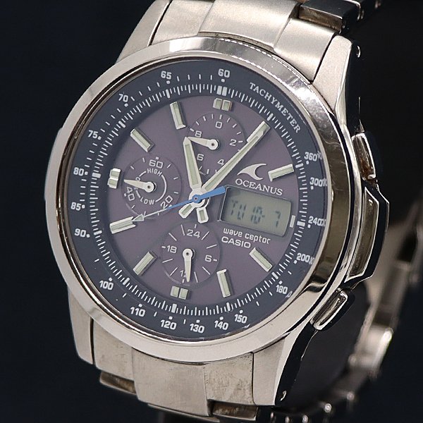 【稼働品】カシオ オシアナス OCW-500TDJ 初代系 電波ソーラー チタン OCEANUS OCW-500TDJ-7AJF - トケイノヲト