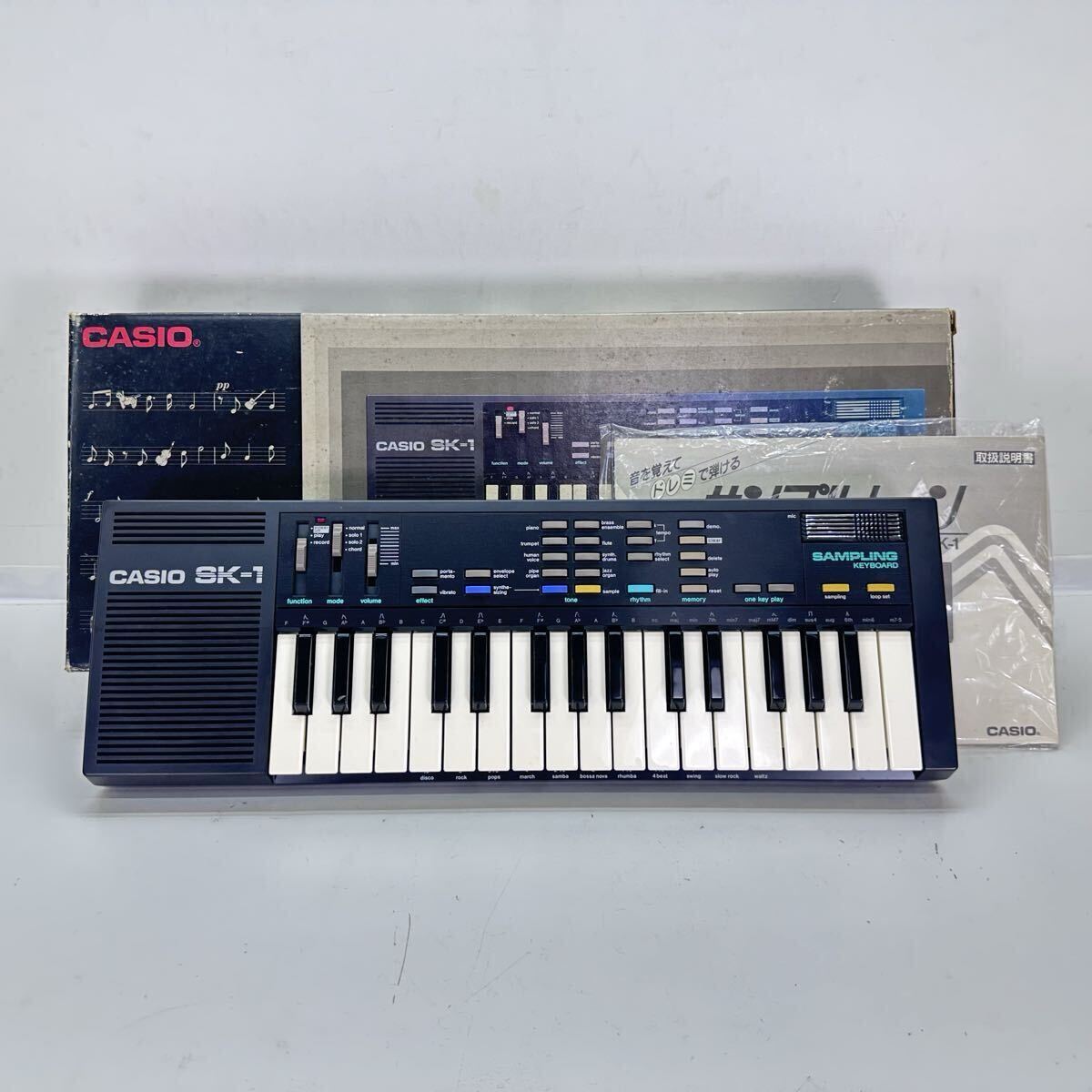 CASIO SK-1 サンプリング キーボード　ACアダプター、箱付き カシオ SK-1 サンプリング キーボード ACアダプター 元箱付き