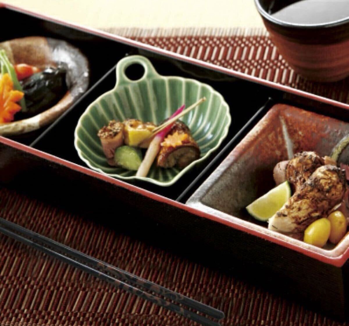 松花堂弁当箱 五点セット 器付 プラスチック箱 懐石道具 紙箱付 B992 松花堂弁当箱 五点セット 器付 プラスチック箱 懐石道具 紙箱付 B992