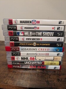 Lot Of 10 Sony PS3 PlayStation 3 Games Assassin's Creed, Uncharted, Dead Island 海外 即決