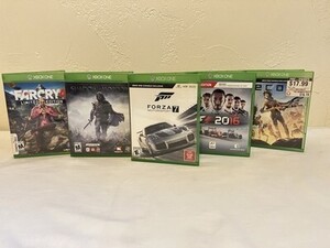 Xbox One 5 Game Bundle Forza Motorsport 7, Recore, Shadow Mordor, Farcry 4, F1 海外 即決