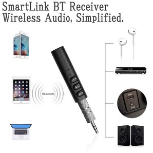 Bluetooth オーディオレシーバー 小型 3.5mm 高音質 ハンズフリー