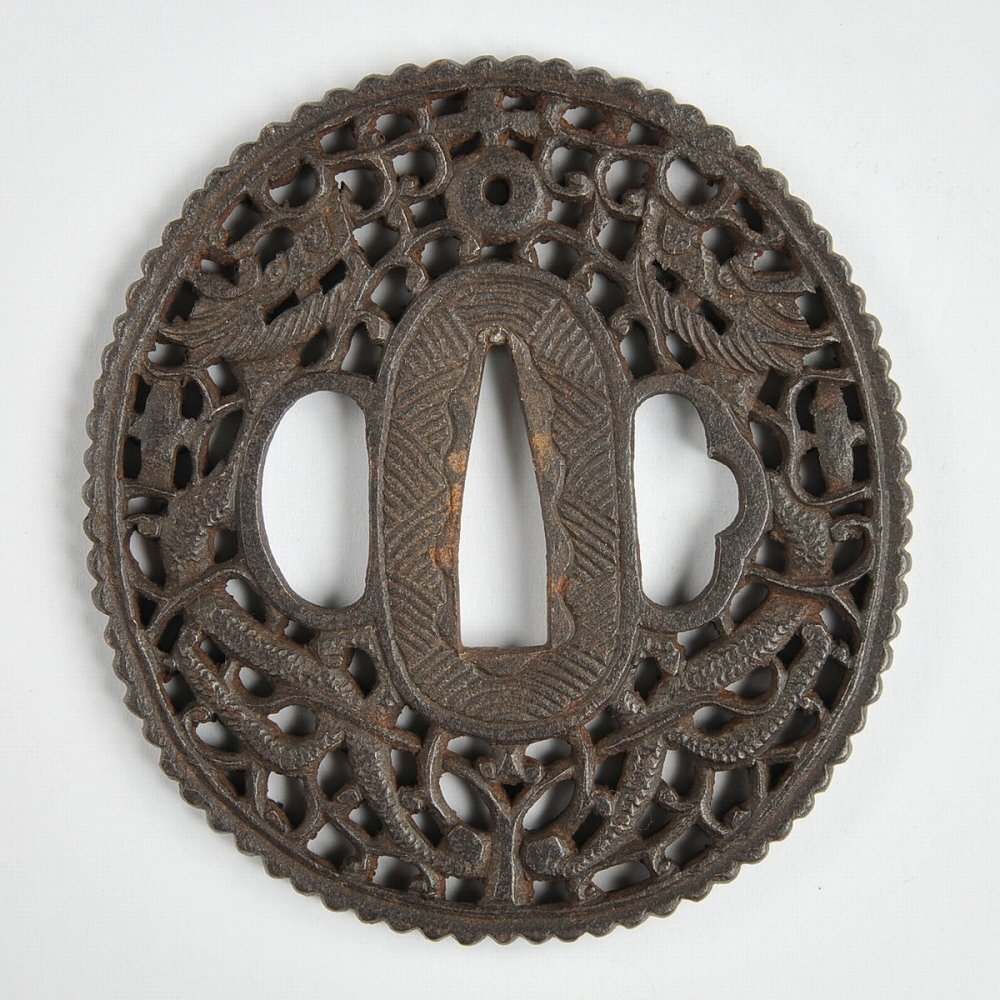 南蛮鍔　刀装具　日本刀　骨董品　武具 南蛮鍔 刀装具 日本刀 骨董品 武具 Yahoo!オークション -「南蛮