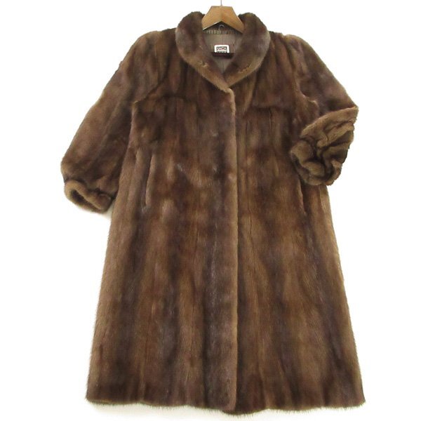 サファイヤミンク ロングコート SAGA MINK グレシャスパック付 本物 極上品 サガミンク 極希少 メンズライン 最高級シェアード