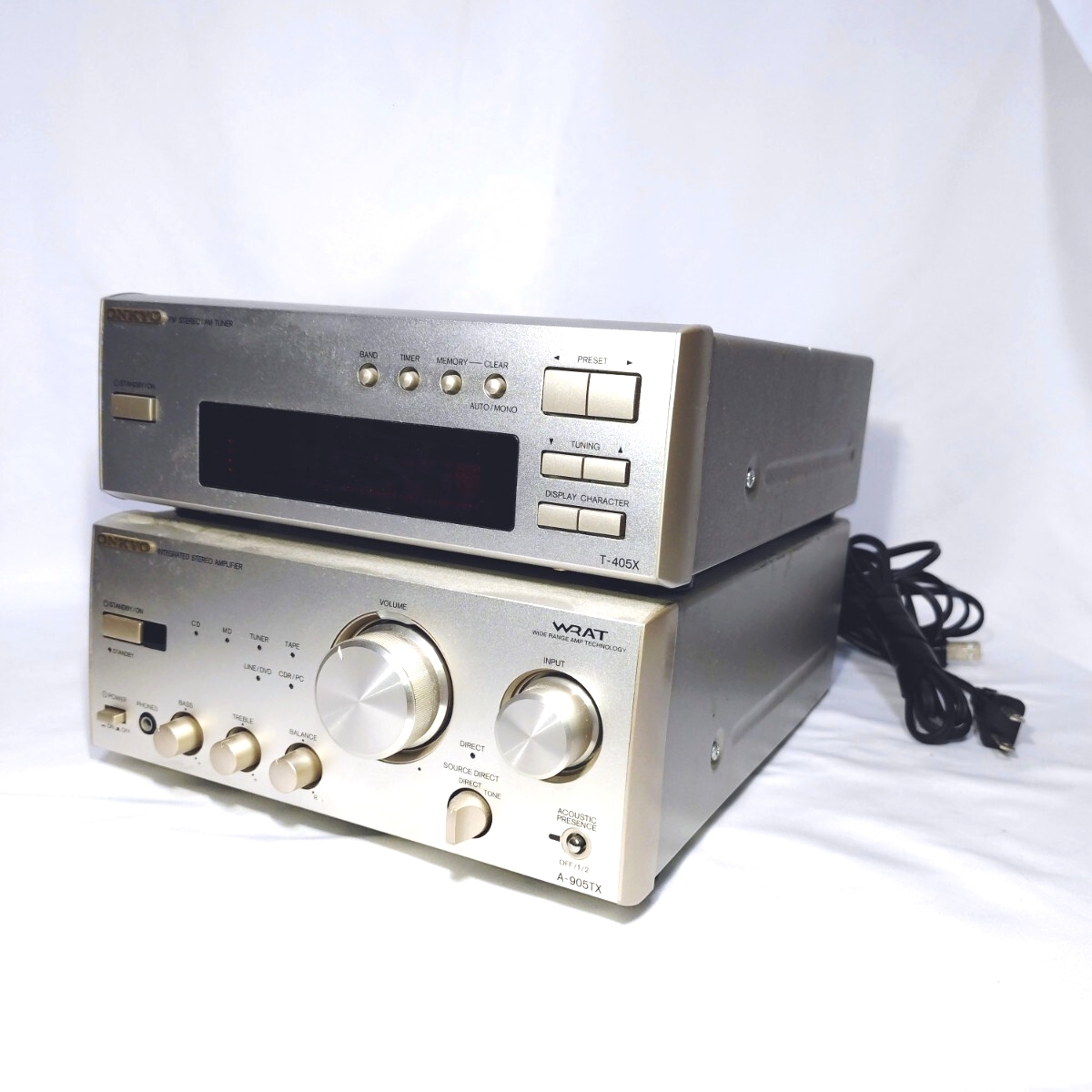 ONKYO プリメインアンプ FM/AMチューナー CDプレーヤー 3点セット ONKYO プリメインアンプ FM/AMチューナー CDプレーヤー 3点