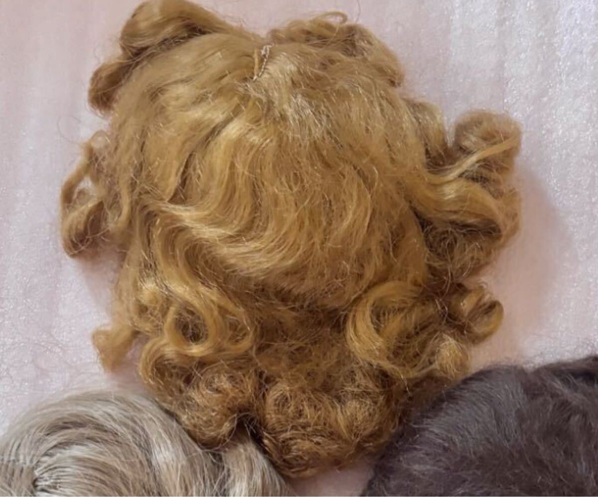 ◎新品◎｟頭囲22.5cm｠ 人毛ウィッグ ビスクドール用 ブロンド Yahoo!オークション -「ウイッグ」(ビスクドール) (人形