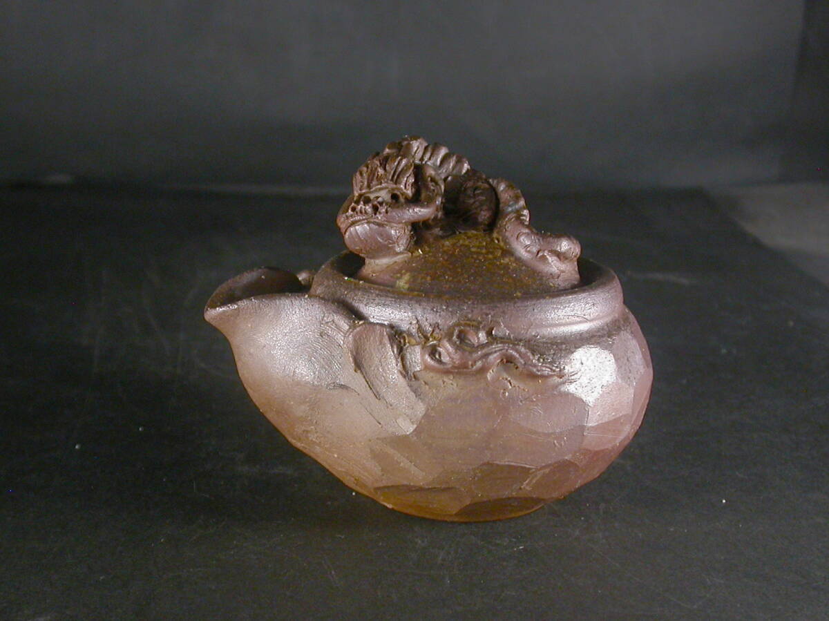備前焼 久本浩一作　宝瓶 龍 茶器 煎茶道具 龍頭 龍顔 急須 備前焼 久本浩一作宝瓶 龍 茶器 煎茶道具 龍頭 龍顔 急須